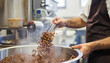 © Oleksiy - chef cooking beans at commercial kitchen-bean