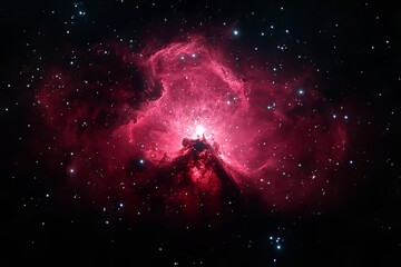 Wall Mural - a long exposure photograph of the night sky, using a telescope to reveal the faint reflection of the