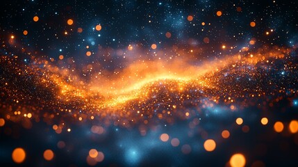 Wall Mural - a scene of deep space with a radiant web of stars and distant galaxies, emphasizing the intricate ar