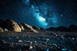 © serdon - A night sky filled with stars, featuring the Perseids, serves as an ideal backdrop for space exploration and night photography.
