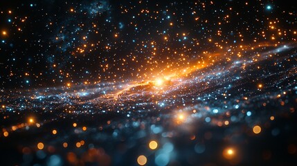 Wall Mural - an observatory in deep space, dedicated to capturing images of far-off galaxies and cosmic occurrenc
