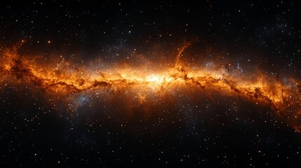 Wall Mural - panoramic view of a space nebula featuring stars in equirectangular projection.