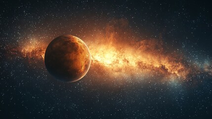 Wall Mural - astronomy astrology studies the earth, outer space, the solar system, mars, planets, the milky way g