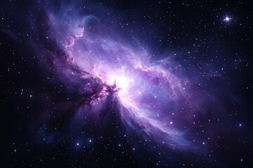 Wall Mural - a dynamic scene of the cosmos with brilliant nebulae and remote stars in the far reaches of space.