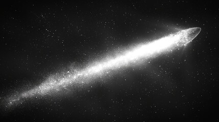 Wall Mural - a stunning sight of a comet racing across the dark void of space, its bright tail illuminating the c