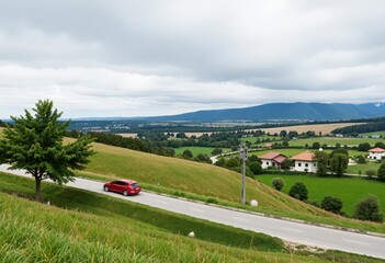 Wall Mural - village in the valley