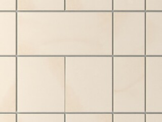 Wall Mural - Close-up of textured ceramic tile wall, subtle color variations, modern, element