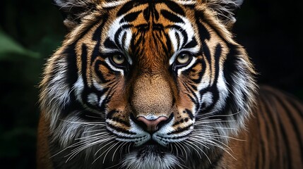 Wall Mural - close up of a tiger. wildlife, predator, nature, jungle, stripes, fierce, powerful, majestic, wild a