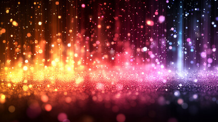 Sticker - Glittering Lights Abstract Background Shimmering Colors