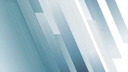 Poster - Blue geometric stripes and lines abstract minimal tech background. Seamless looping concept motion design. Video animation Ultra HD 4K 3840x2160