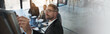 © peopleimages.com - Presentation, planning and man at whiteboard with ideas, training and research at financial agency. Meeting, workshop and business people in office for brainstorming, teamwork and banner space