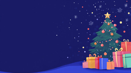 beautifully decorated christmas tree presents cozy holiday warm colors festive lights seasonal clipa