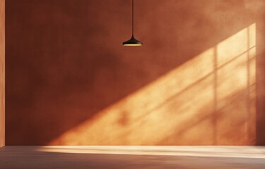 Aufkleber - Empty room with light casting shadow.