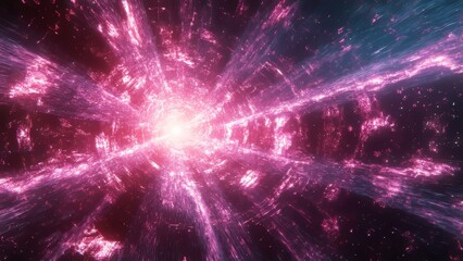 Wall Mural - Vibrant cosmic explosion with radiant energy and bright colors