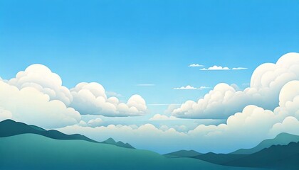 Wall Mural - clouds over the mountains