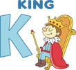 © Nisat - Alphabet K - King Illustration for Kids | Fun and Educational Preschool Learning Concept