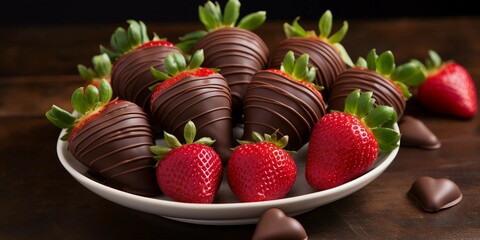 Wall Mural - Chocolate-covered Strawberries