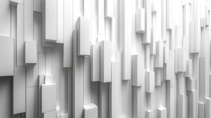 abstract vertical animation white geometric background design seamless looped video 3d rende