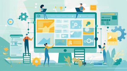web design, UI/UX design, content organization, landing page template, website development
