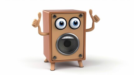 Speaker,cartoon, on white background