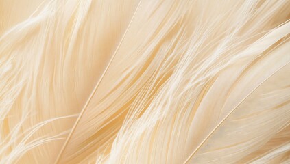 Wall Mural - Creamy Beige Feather Texture Background Image