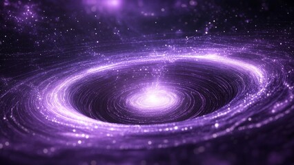 Wall Mural - Magnificent swirling galaxy with vibrant purple hues in space