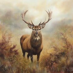 Wall Mural - Majestic Red Deer Stag in Autumn