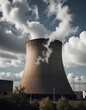 © SR Creative Idea - Industrial Cooling Tower Energy Plant Steam Clouds Power Generation