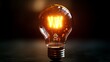 © Maestro - Bright light bulb glowing with vibrant filament in a dark setting