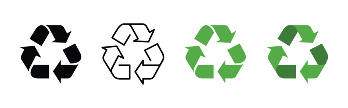 recycling symbol variations design vector illustration