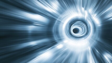Poster - Abstract representation of a vortex or tunnel with dynamic motion and light effects.