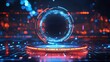 © Rere_Art151 - Futuristic Digital Sphere Hologram Display Interface