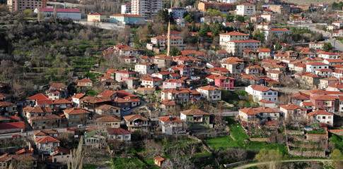 Sticker - A view of the historic Ayas Town in Ankara, Turkey