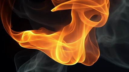 Aufkleber - Fiery Abstract: Swirling Flames and Smoke