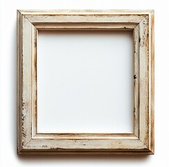 Rustic Vintage Wooden Frame Mockup Isolated