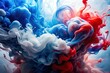 © Autun - Trending:  White, blue, red ink bleeds create a mesmerizing abstract watercolor screensaver.