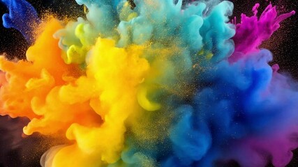 Poster - Rainbow Ink Explosion 