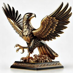 Canvas Print - golden eagle statue