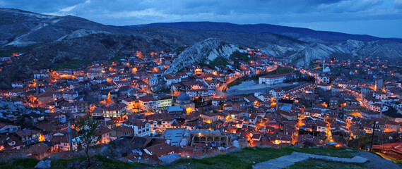 Sticker - The historical Beypazari Town in Ankara, Turkey, is a touristic city with its old Ottoman houses and historical mosques.