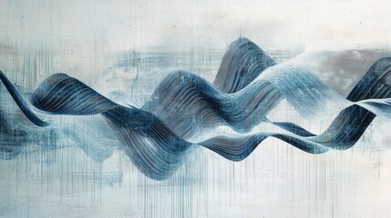 Leinwandbilder - Abstract sound waves symbolizing cultural patterns in modern art digital art contemporary artistic aesthetic