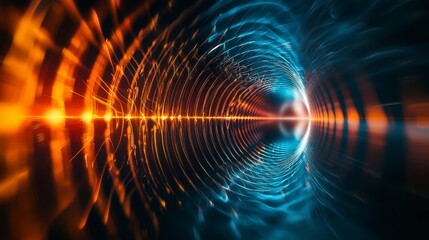 Poster - Resonant dialogue in abstract art digital space visual representation vibrant environment dynamic concept