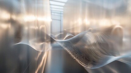 Poster - Abstract representation of clear articulation modern gallery digital artwork sleek environment aesthetic viewpoint