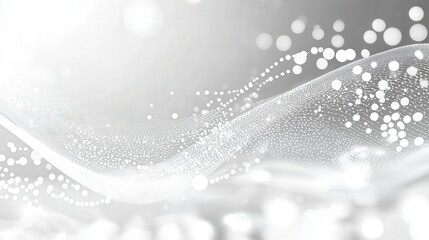 Aufkleber - Soft rhythmic pulses of light dots representing expressive waves abstract background digital artwork ethereal atmosphere