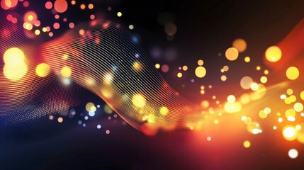 Aufkleber - Captivating light display digital art abstract animation dark background vibrant colors soft rhythmic pulses of light