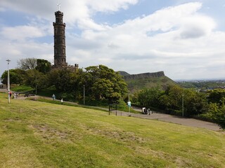 calton hill viewpoint in edinborough