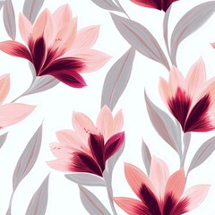 Wall Mural - Abstract flower seamless pattern background