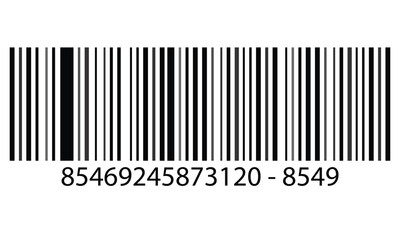 barcode vector icon or bar code scan label for product price tag, barcode vector icon with numbers. 