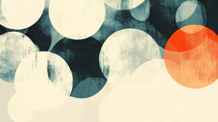 Wall Mural - Abstract textured circles background.