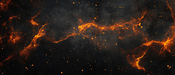 Wall Mural - A black and orange background with a bright orange line