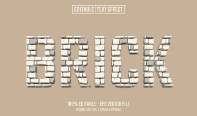 Canvas Print - brick editable text effect